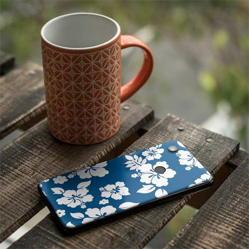 Blue and White Google Pixel 3a Skin