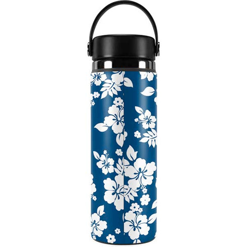 Blue and White Hydro Flask 20oz Wide Mouth Skin