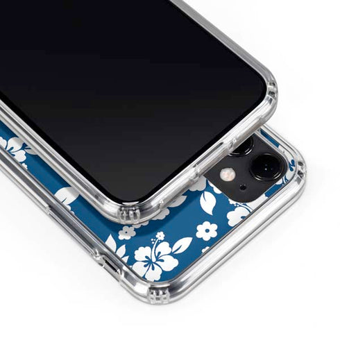 Blue and White iPhone 11 Clear Case