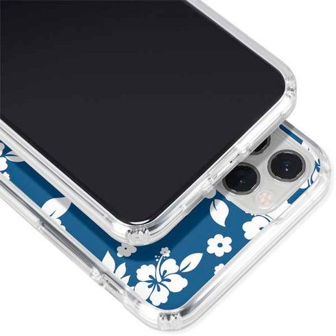 Blue and White iPhone 11 Pro Clear Case
