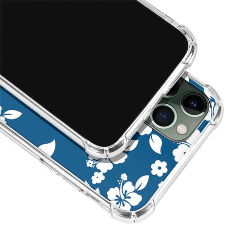 Blue and White iPhone 11 Pro Max Clear Case