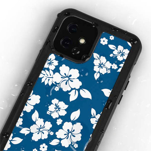 Blue and White iPhone 12 Mini Waterproof Case