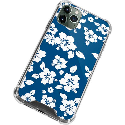 Blue and White iPhone 12 Pro Clear Case