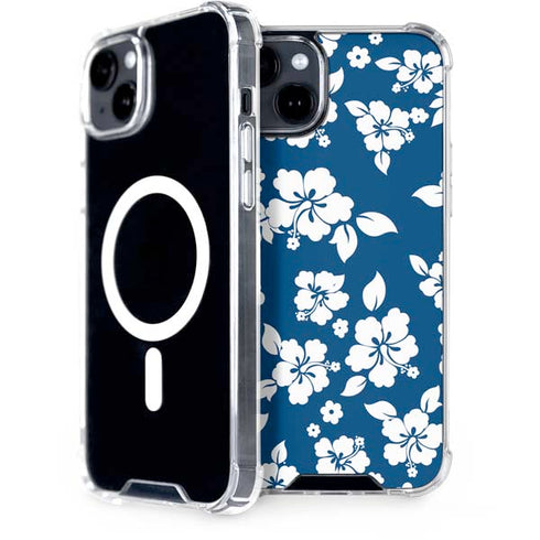 Blue and White iPhone 15 Plus MagSafe Case
