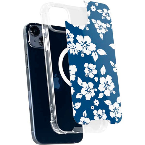 Blue and White iPhone 15 Plus MagSafe Case