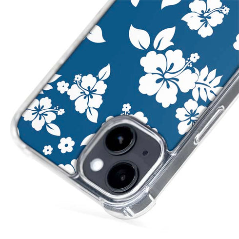 Blue and White iPhone 15 Plus MagSafe Case