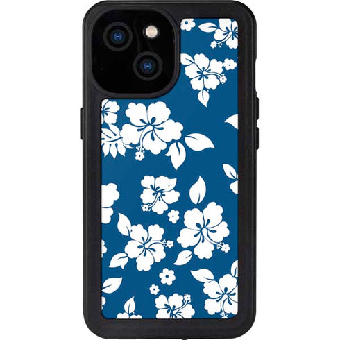 Blue and White iPhone 15 Waterproof Case