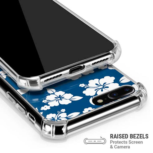 Blue and White iPhone 7/8 Plus Clear Case
