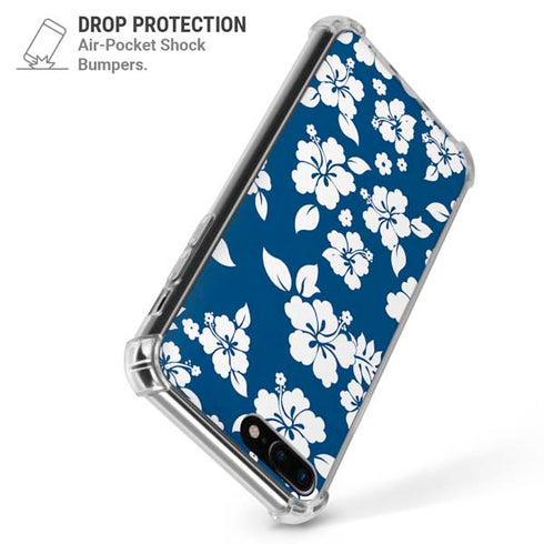 Blue and White iPhone 7/8 Plus Clear Case