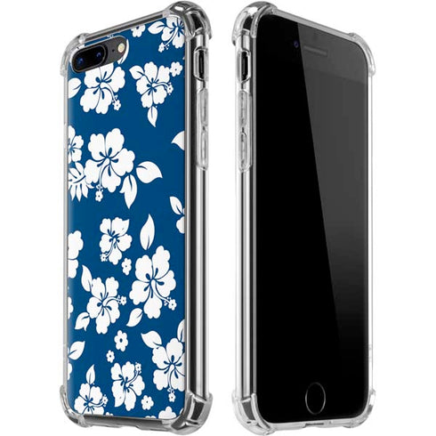 Blue and White iPhone 7/8 Plus Clear Case
