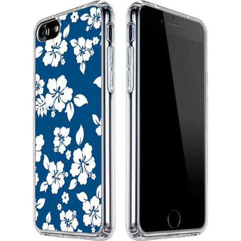 Blue and White iPhone SE (2nd & 3rd Gen) Clear Case