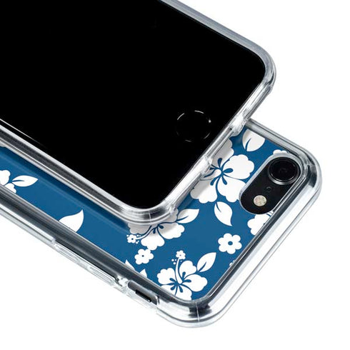 Blue and White iPhone SE (2nd & 3rd Gen) Clear Case