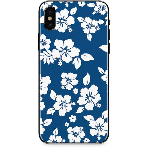 Blue and White iPhone XS Skin