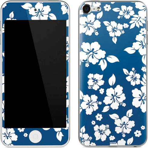 Blue and White Apple iPod Skin