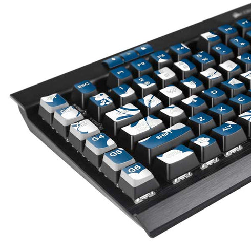Blue and White K95 RGB PLATINUM Mechanical Gaming Keyboard Skin