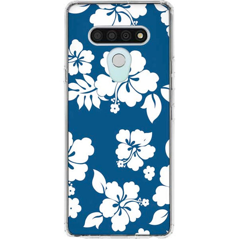 Blue and White LG Stylo 6 Clear Case
