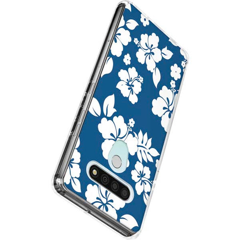 Blue and White LG Stylo 6 Clear Case