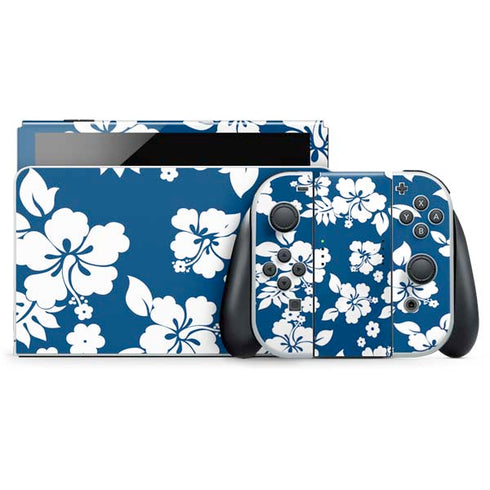 Blue and White Nintendo Switch OLED (2021) Skin
