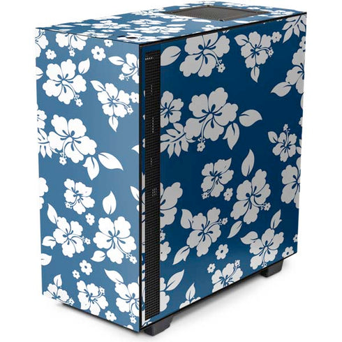 Blue and White NZXT H510 Compact ATX Mid-Tower Case Skin