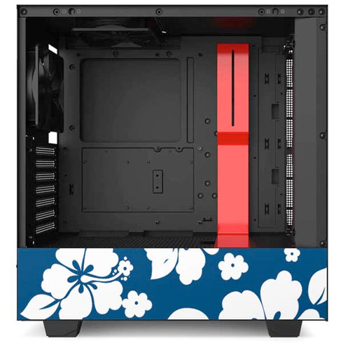 Blue and White NZXT H510 Compact ATX Mid-Tower Case Skin