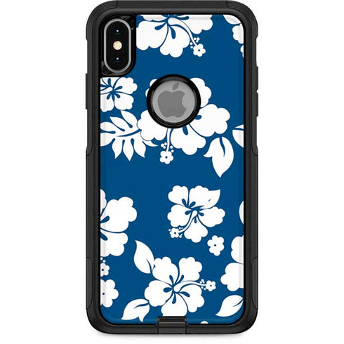 Blue and White Otterbox Commuter iPhone Skin