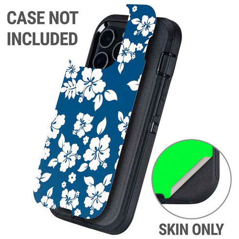 Blue and White Otterbox Defender iPhone Skin
