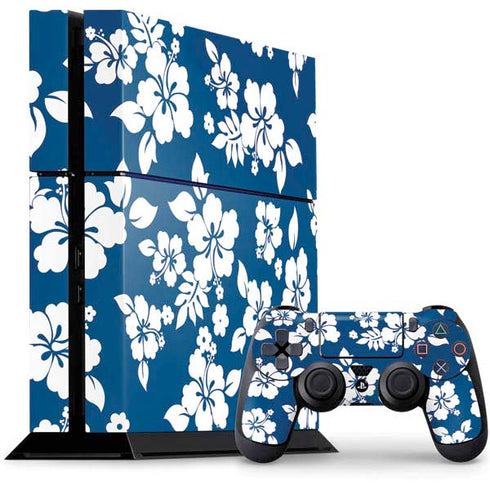 Blue and White PS4 Console and Controller Bundle Skin