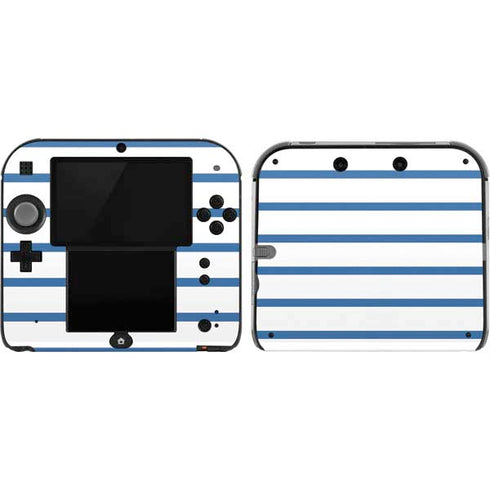 Blue and White Stripes Nintendo 2DS Skin