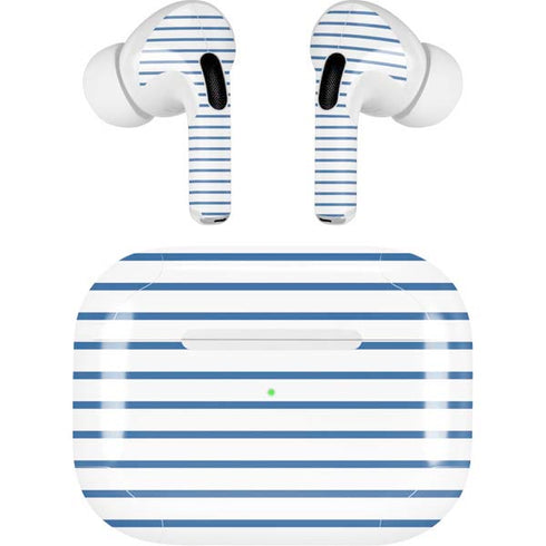 Blue and White Stripes AirPods Pro 2nd Gen Skin