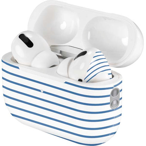 Blue and White Stripes AirPods Pro 2nd Gen Skin