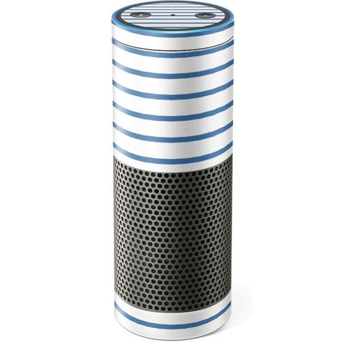 Blue and White Stripes Amazon Echo Skin