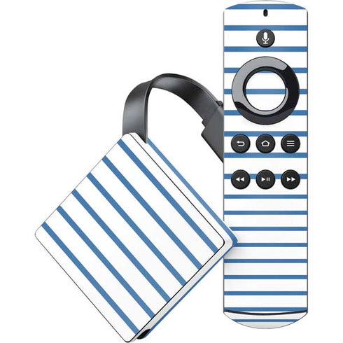 Blue and White Stripes Amazon Fire TV Skin