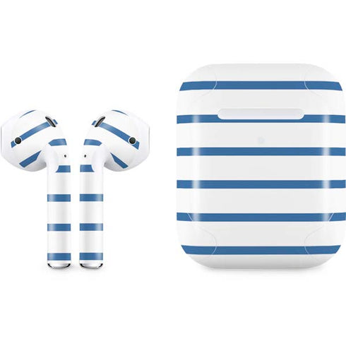 Blue and White Stripes Apple AirPods 2 Skin