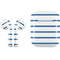 Blue and White Stripes Apple AirPods 2 Skin