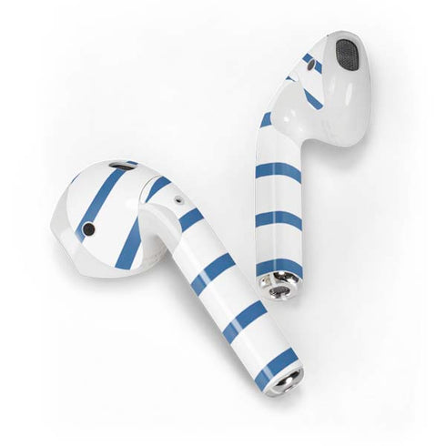 Blue and White Stripes Apple AirPods 2 Skin