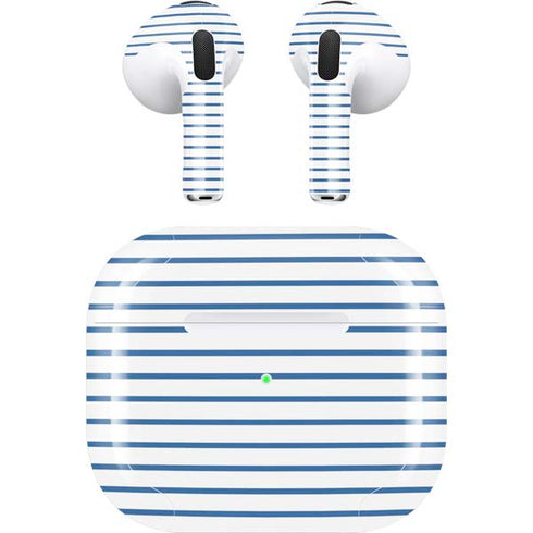 Blue and White Stripes Apple AirPods (3rd Gen 2021) Skin