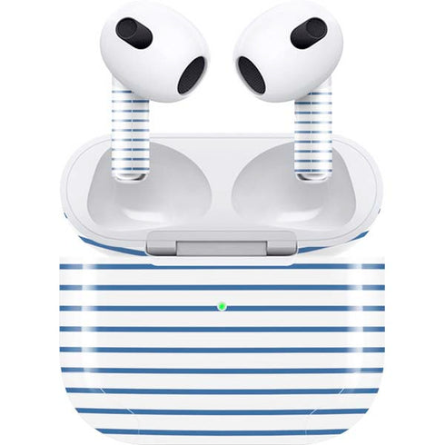 Blue and White Stripes Apple AirPods (3rd Gen 2021) Skin