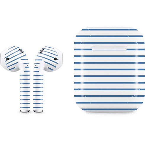 Blue and White Stripes Apple AirPods Skin