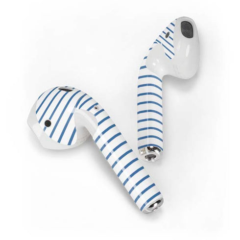 Blue and White Stripes Apple AirPods Skin