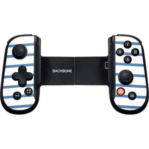 Blue and White Stripes Backbone One for iPhone Game Controller Skin