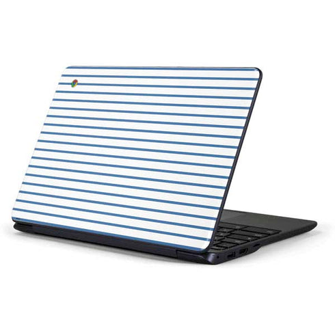 Blue and White Stripes Samsung Chromebook Skin
