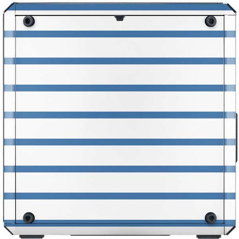 Blue and White Stripes Cooler Master MasterBox Q300L Mini Tower Skin