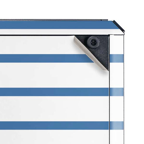 Blue and White Stripes Cooler Master MasterBox Q300L Mini Tower Skin
