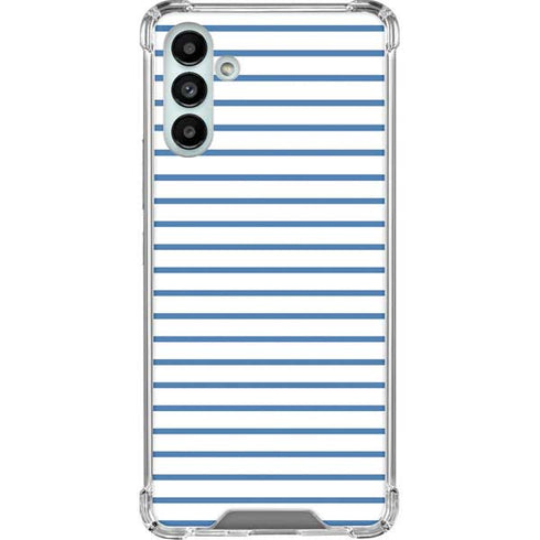 Blue and White Stripes Galaxy A13 5G Clear Case