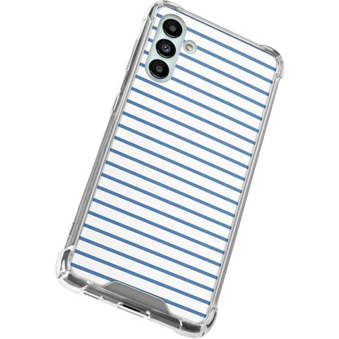 Blue and White Stripes Galaxy A13 5G Clear Case
