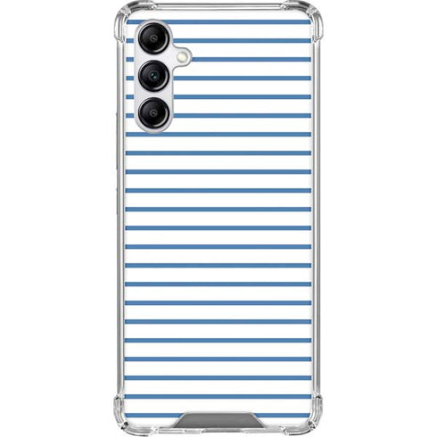 Blue and White Stripes Galaxy A15 5G Clear Case