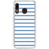 Blue and White Stripes Galaxy A20 Clear Case