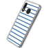 Blue and White Stripes Galaxy A20 Clear Case