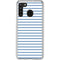 Blue and White Stripes Galaxy A21 Clear Case
