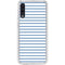 Blue and White Stripes Galaxy A50 Clear Case